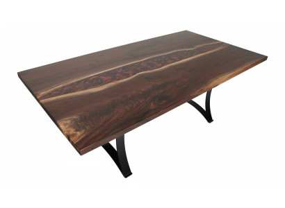 Aangepaste tafel van epoxyharsriviertafel echt hout echte prijs 1m² tafels.
