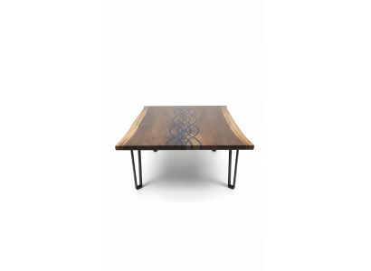 Rivier Tafels Eettafel Ontwerp Tafel Moderne Zee Meubelen 100x100 Epoxy Hars Oceaan