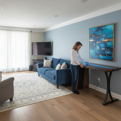 Maatwerk tafel Epoxyhars Epoxyhars Riviertafels Echt hout Prijs per vierkante meter