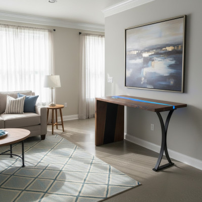 Maatwerk tafel Epoxyhars Epoxyhars Riviertafels Echt hout Prijs per vierkante meter