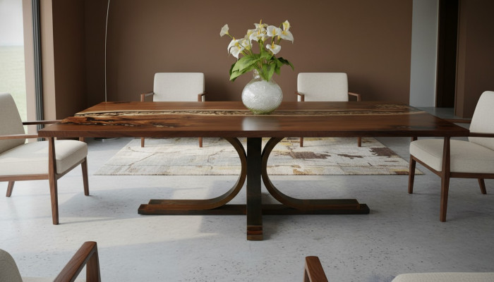 Echt hout epoxyhars op maat gemaakte tafel epoxy rivier prijs 1m² tafels hars