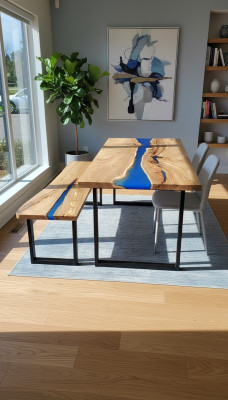 Ontwerp Tafel Bank Eettafel Keukentafel Woonkamertafels Banken Massief epoxy nieuw