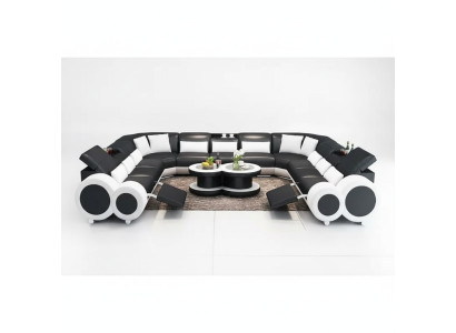 Hoekbank U-vorm Moderne bank Leren bank Banken Bekleding Designer Bankstellen Set