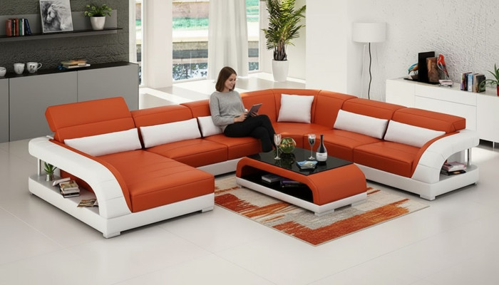 Woonlandschap hoekbank bank gestoffeerde set designer banken banken gestoffeerde hoekbank
