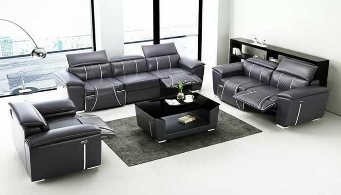 Sofaset 3-zits Set Design Bank Bank Modern Tafel Nieuw