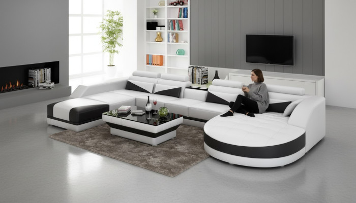 Eckbank Sofa Kussen Hoekgroep Woonlandschap Leren bank Banken Banken 2dlg.