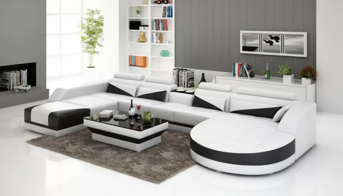 Eckbank Sofa Kussen Hoekgroep Woonlandschap Leren bank Banken Banken 2dlg.