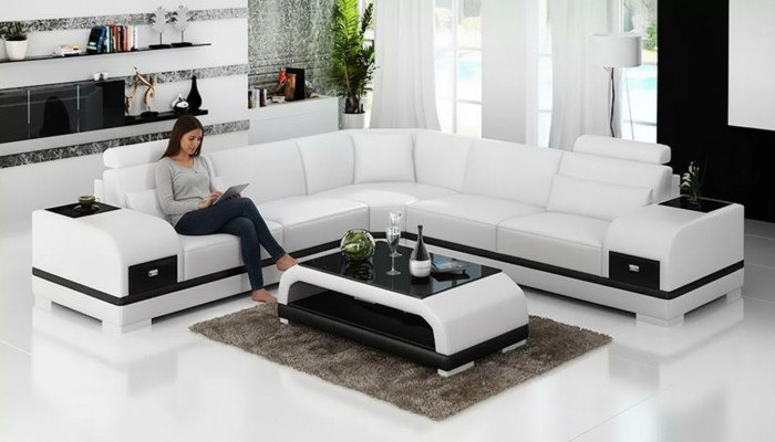 Ontwerp leren bankstel bank hoekbank bank bankstellen leren bank woonkamer