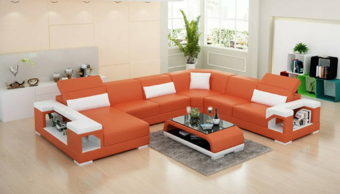 Hoekbank woonlandschap hoekbank hoekbank bekleding bank U-vorm leren bank bank
