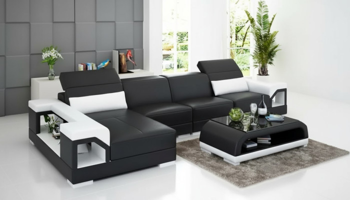 Hoekbank Bekleding Hoekbank Moderne L-vorm Salontafel Bank Woonlandschap 2-dlg. Nieuw