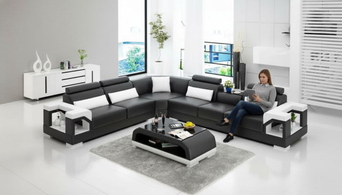 Woonkamer leren bank leren bankbank bankstellen bank leren banken woonlandschap