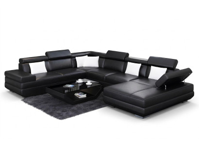 Bank woonkamer leer XXL bankstel bekleding landschap moderne ontwerper