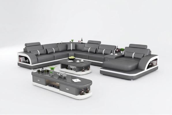 Woonlandschap Bankstel Bekleding Bankstel 3-delig Set Salontafel Dressoir