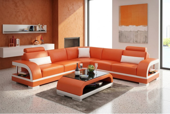 Woonkamer Lederen xxl bank bank moderne designer hoekkussen bekleding
