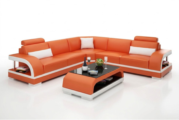 Woonkamer Lederen xxl bank bank moderne designer hoekkussen bekleding