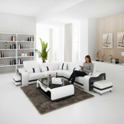 Hoekbank Zitkussen Hoekbank Woonlandschap Bank Hocker Salontafel Nieuw