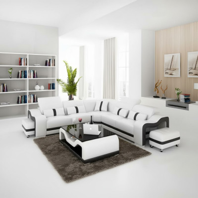 Hoekbank Zitkussen Hoekbank Woonlandschap Bank Hocker Salontafel Nieuw