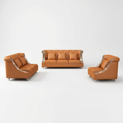 Moderne Sofa Bank 3-zits Chesterfield leren bank Driezitsbanken
