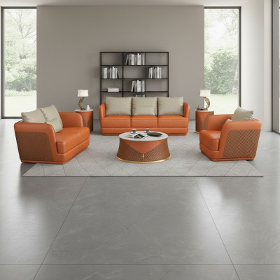Italiaanse design woonkamer meubels leren bank bankstel bank bankstel set