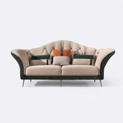 Bankstel Design Bank Leren Bank 3-zits Modern Bankstel