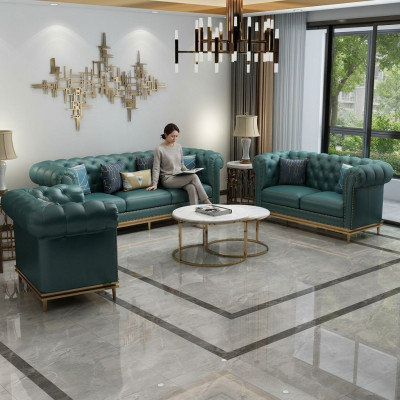 Leren bank Bank Chesterfield bankstellen Banken Gestoffeerde bank Leren bank Woonkamer