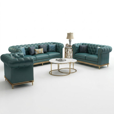 Leren bank Bank Chesterfield bankstellen Banken Gestoffeerde bank Leren bank Woonkamer