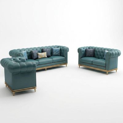 Chesterfield bankstel gestoffeerde zitmeubel set van 2 delen Nieuwe bankstel 3+2 zits Neu Couch  Chesterfield bankstel gestoffeerde zitmeubel set van 2 delen Nieuwe bankstel 3+2-zits Neues Sofa