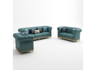 Chesterfield bankstel gestoffeerde zitmeubel set van 2 delen Nieuwe bankstel 3+2 zits Neu Couch  Chesterfield bankstel gestoffeerde zitmeubel set van 2 delen Nieuwe bankstel 3+2-zits Neues Sofa