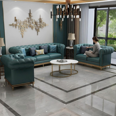 Chesterfield bankstel bank bekleding bankstel 6-delig woonkamerset tafels Chesterfield bankstel bankbekleding bankstel 6-delige woonkamerset tafels