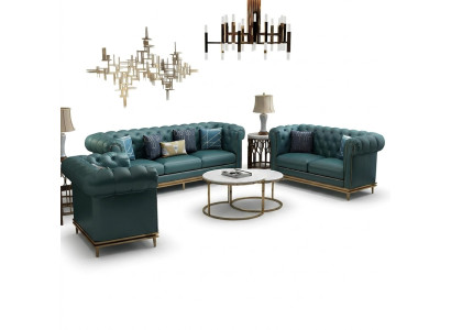 Chesterfield bankstel bank bekleding bankstel 6-delig woonkamerset tafels Chesterfield bankstel bankbekleding bankstel 6-delige woonkamerset tafels