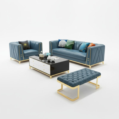 Chesterfield Exclusieve Design Meubels 31-zits Poef Bankstel Bekleding Set
