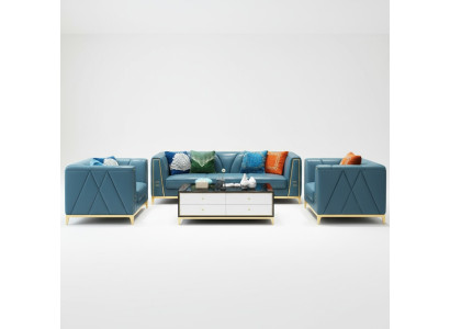 Chesterfield lederen sofa bankstellen woonkamer sofa bankstellen