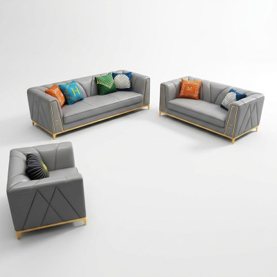 Sofagroep bekleding zitcombinaties 2-dlg. Set 3+2 zits Nieuwe bank leren bank