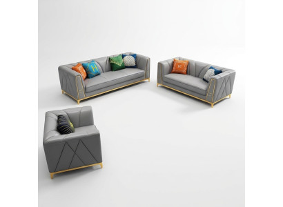 Sofagroep bekleding zitcombinaties 2-dlg. Set 3+2 zits Nieuwe bank leren bank