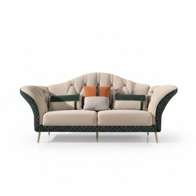Ontwerpermeubels Bank Bankstel Bekledingsset 6-delige set Leren salontafel
