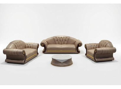 Chesterfield bank Klassieke bankstel Bankstellen 3-delig Zitkussen