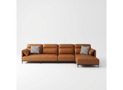 Woonkamer leren bekleding design hoekbank hoekbank bank bank L-vorm