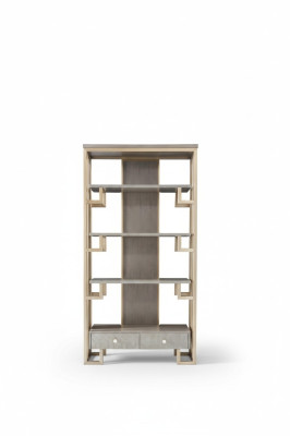 Luxe roestvrijstalen vitrinekast houten designer kast vitrine rek kasten