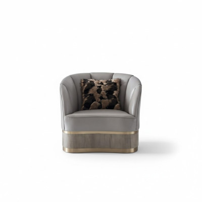 Woonkamer luxe fauteuils hotel gestoffeerde stoelen moderne eenzitters ontwerper