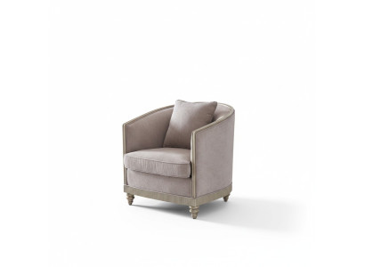 Woonkamer luxe fauteuil hotel bekleding moderne enkele ontwerper grijs