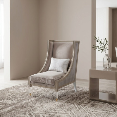 Luxe fauteuil ontwerpstoel Dubai hotelmeubels inrichting eenzitter relaxen