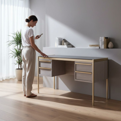 Luxe design meubels bureau houten tafel houten tafels bureaus secretaire