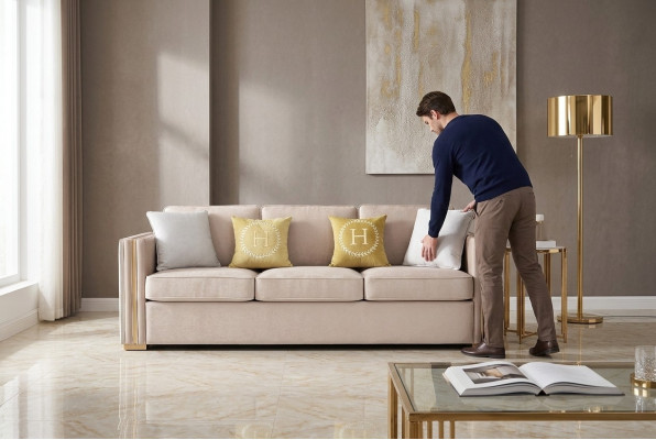 Driepersoons bank Bekleding Design Bank Decoratie Moderne 3-zits Bank Woonkamermeubels
