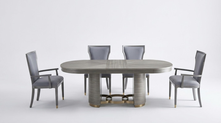 Hoogwaardige eetkamermeubels in hotelstijl, compleet set tafel.