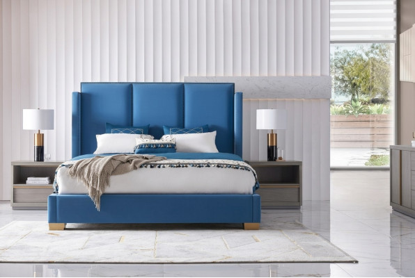 Slaapkamer Luxe Bed Meubelen 2x Nachtkastje Set Bedden Dubai hotel meubels