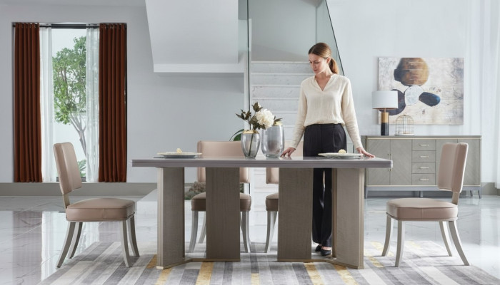 Complete eetkamerset tafel + 6x armstoelstoelen luxe eetgroep