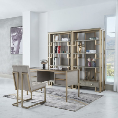 Kantoor set inrichting landhuis bureau stoel fauteuil secretaire tafel