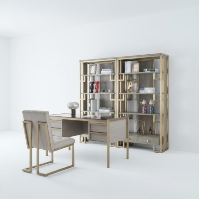 Kantoor set inrichting landhuis bureau stoel fauteuil secretaire tafel