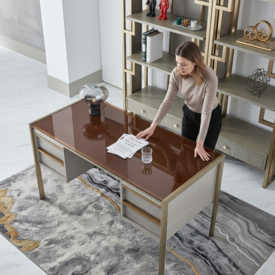 Luxe bureau tafel bureau chef tafels kantoor inrichting meubels.