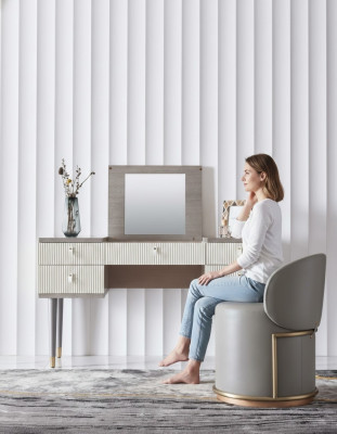 Make-uptafel Spiegel Deco Kruk Complete set Ladenkast Slaapkamer Nieuw